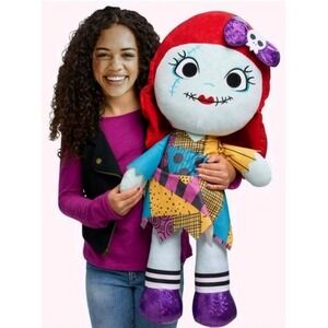 Disney Nightmare Before Christmas Jumbo Sally 32" Plushie Doll With Mini Zero